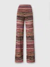 Missoni Gerade Hose Aus Lamé-viskose Mit Prägung Mit Wellenmuster In Multicoloured
