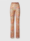 Missoni Gerade Hose Aus Bedrucktem Tüll In Orange