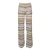 Missoni Straight Trousers In Viscose Lamé Orange