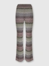 Missoni Metallic Crochet-knit Flared Pants In Multicoloured
