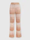 Missoni Striped Metallic Crochet-knit Straight-leg Pants In Multicoloured