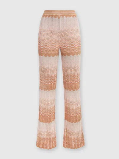 MISSONI GERADE HOSE MIT ZICK-ZACK-LAMÉ MIT BLENDMUSTER