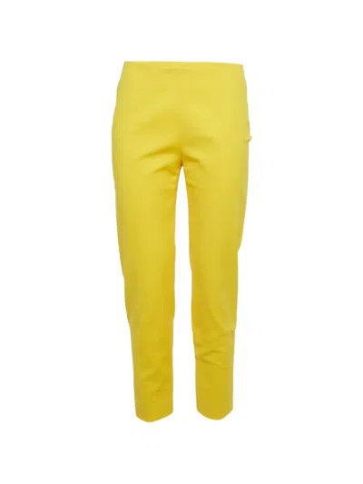 Pre-owned Missoni Straight-fit Gabardine Trousers In Yellow