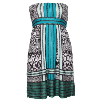 Pre-owned Missoni , Strapless Dress In Green Tones