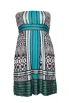 Missoni Strapless Dress In Green Tones In Multi
