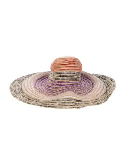 Pre-owned Missoni Straw Sun Hat In Brown
