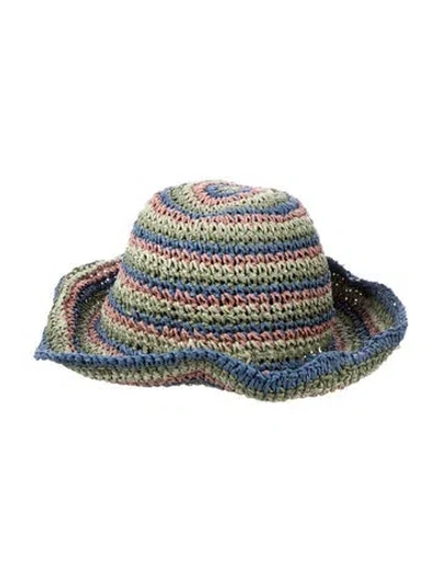 Pre-owned Missoni Straw Sun Hat In Green