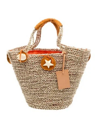 Pre-owned Missoni Straw Top Handle Bag In Neutral