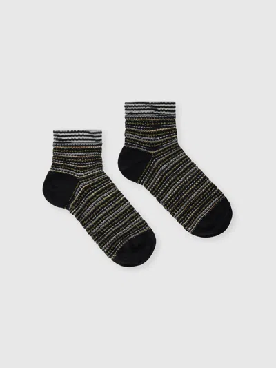 Missoni Stretch Cotton-blend Ankle Socks In Multicoloured