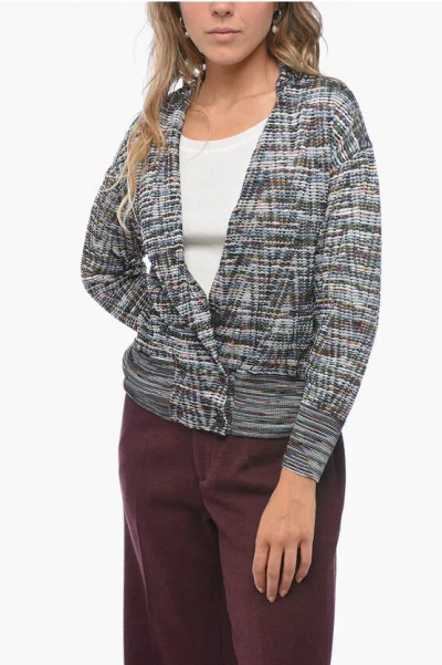 Missoni Stretch Fabric Cardigan With Double-breasted Design In Multi