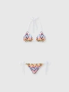 Missoni Multicolor Bikini With Adjustable Tie Closure And All-over Zigzag Motif In Viscose Blend Woman In Multi