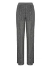 Missoni Metallic Striped Wide-leg Trousers In Gray