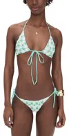 Missoni Triangle Bikini In Viscose With Floral Motif In Multi