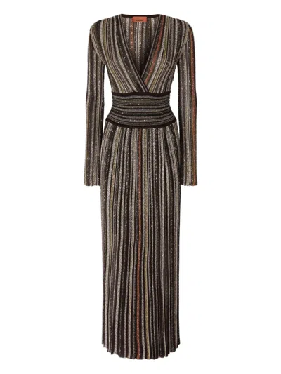 Missoni Sequin Embellished Long Dress In Multi