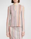 Missoni Stripe Keyhole Sweater In Sm9g8light Tones Mu
