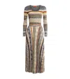 Missoni Langes Kleid Mit Plissiertem Rock Und Streifen In Multi