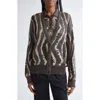 Missoni Stripe Metallic Cardigan In Gray