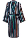 Missoni Stripe-pattern Cotton Bathrobe In Multicolour