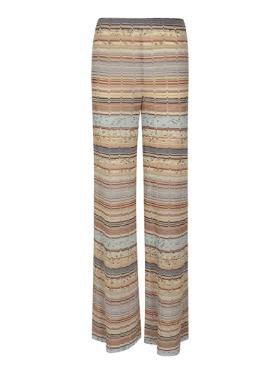 Missoni Stripe Pattern High-waist Trousers In Multicolour