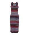 Missoni Stripe-pattern Knitted Dress In Red