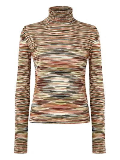 Missoni Stripe-pattern Turtleneck Sweater In Multi