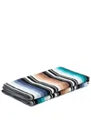 Missoni Stripe-print Blanket In Brown