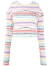 Missoni Stripe-print Knitted Top In Yellow
