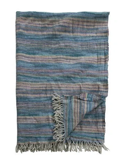 Pre-owned Missoni Stripe Throw Blanket In Blue