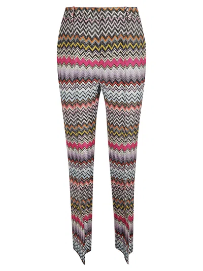Missoni Stripe Zig-zag Patterned Trousers In Multicolor