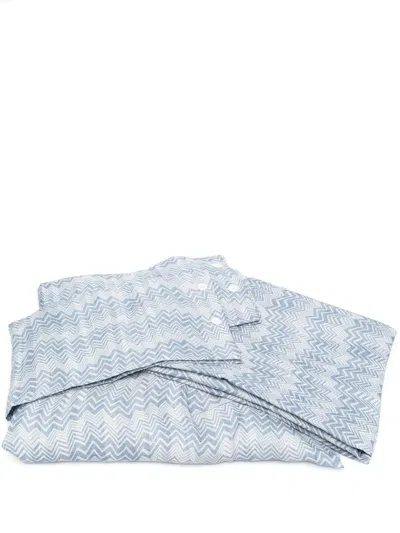 Missoni Striped Bedding Set In Blue
