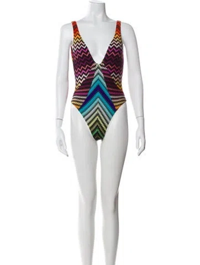 Pre-owned Missoni Striped Bikini In Black
