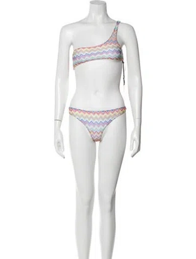 Pre-owned Missoni Striped Bikini In Red