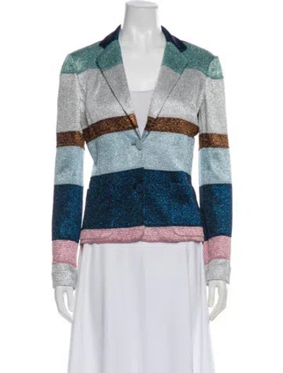Pre-owned Missoni Striped Blazer In Blue