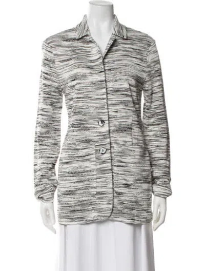 Pre-owned Missoni Striped Blazer In White