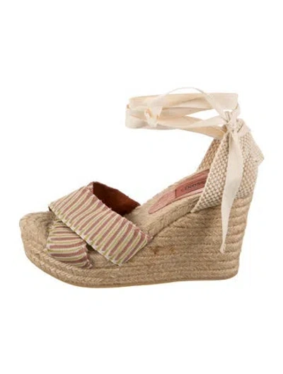 Pre-owned Missoni Striped Braided Accents Espadrilles In Multi