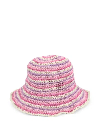 Missoni Striped Bucket Hat In Pink