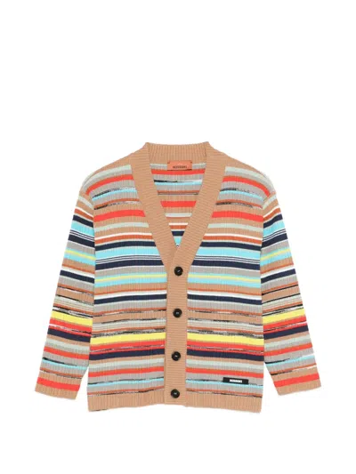 Missoni Kids' Striped Button Cardigan In Multi