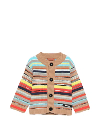 Missoni Babies' Striped Button Cardigan In Multi