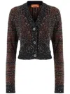 Missoni Striped Cardigan In Black