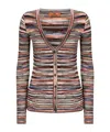Missoni Striped Knit Cardigan In Multicolor