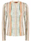 Missoni Striped Cardigan In Neutrals