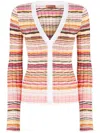 Missoni Striped Cardigan In Pink