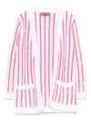 Missoni Striped Cardigan In White