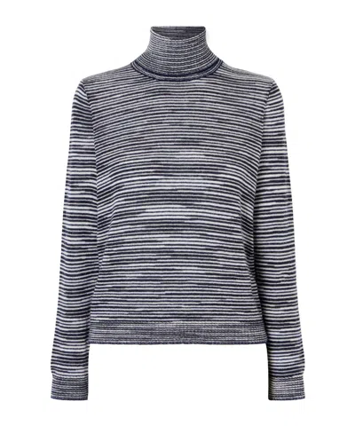 Missoni Striped Cashmere And Wool-blend Turtleneck Sweater In Multi
