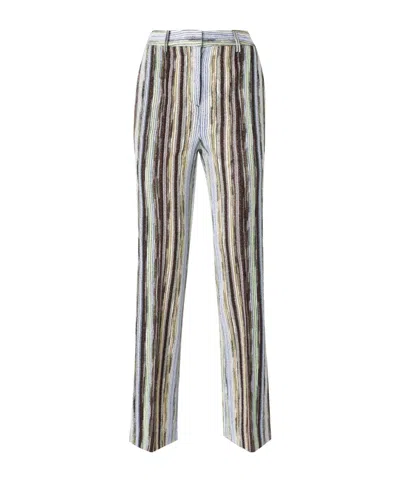 Missoni Striped Casual Pants In Gray