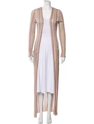 Pre-owned Missoni Striped Coat In Gray