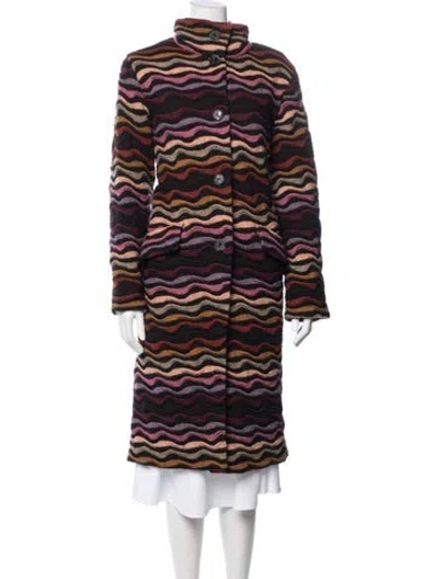 Pre-owned Missoni Striped Coat In Multi