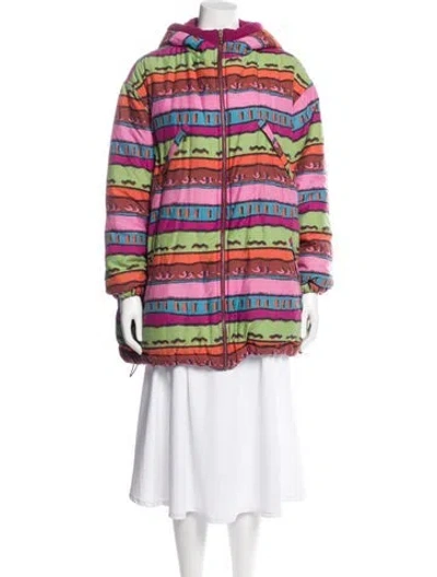 Pre-owned Missoni Striped Coat In Pink