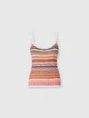 Missoni Striped Tank Top In Pink
