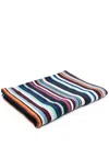 Missoni Striped Cotton Bath Towel In Blue